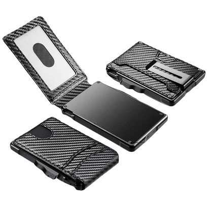 TravelSmart™ Tactical RFID Carbon Wallet (Carbon Fibre Black)